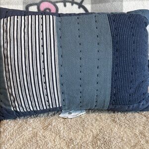 Levi's Blue and Gray Striped Accent Pillow